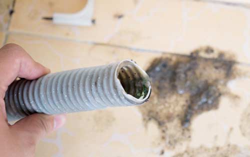 máy giặt không xả nước do tắc ống thoát