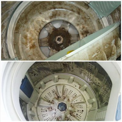 vệ sinh máy giặt tại nhà lồng giặt bẩn